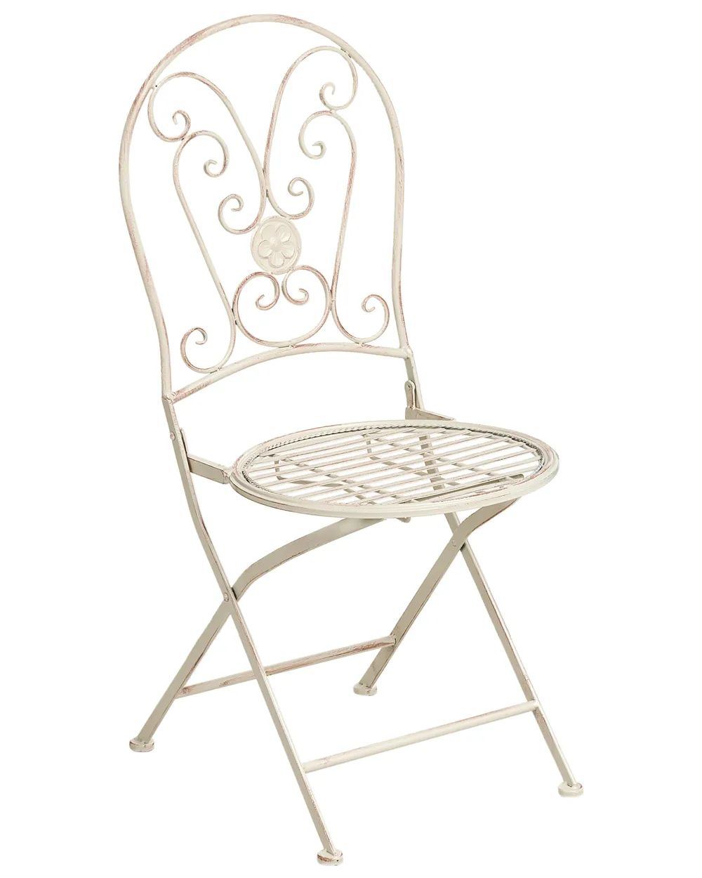 Set of 2 Garden Chairs COGGIA Folding Metal Light Beige_1002607