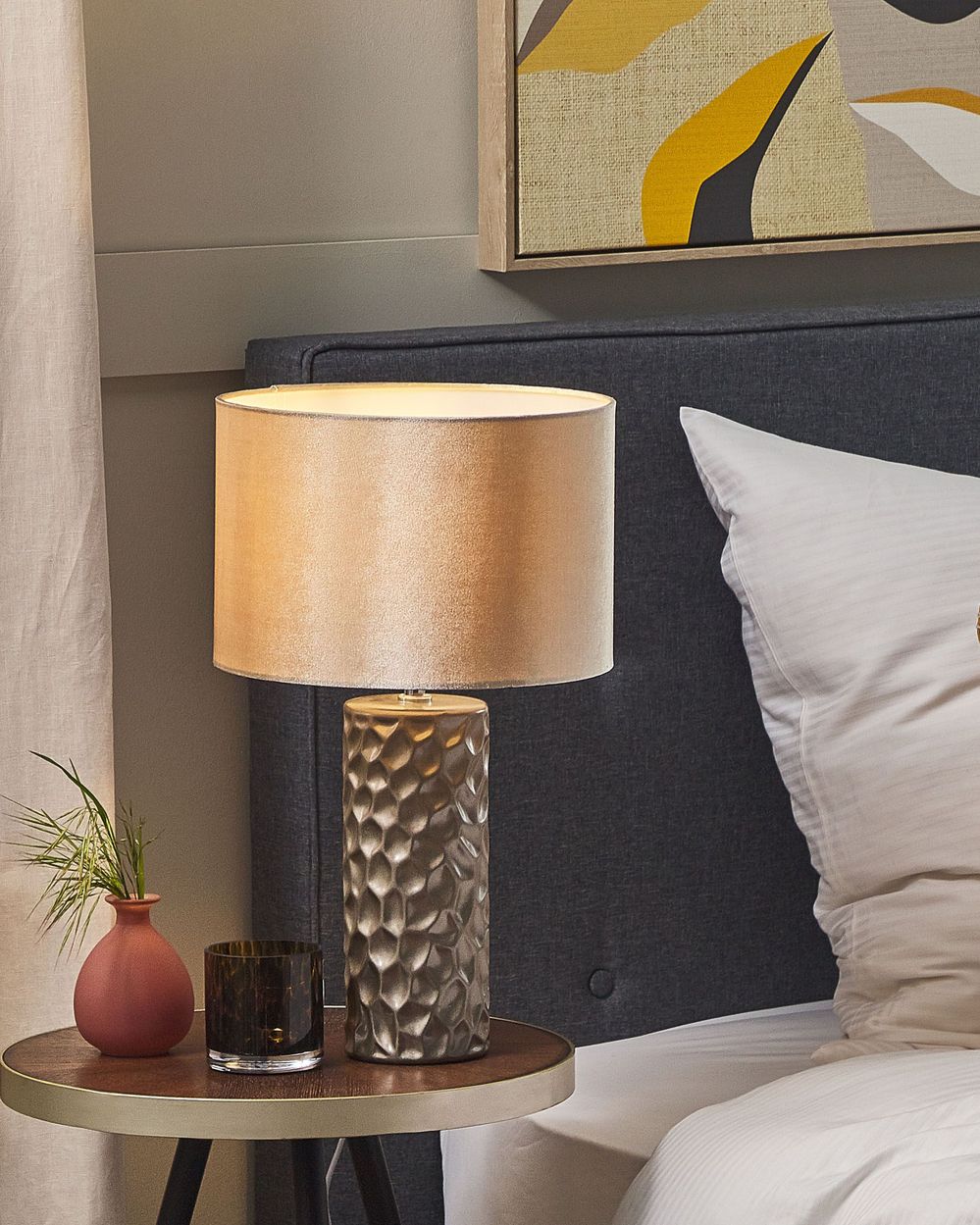 Bordslampa SANKURU Keramik Guld