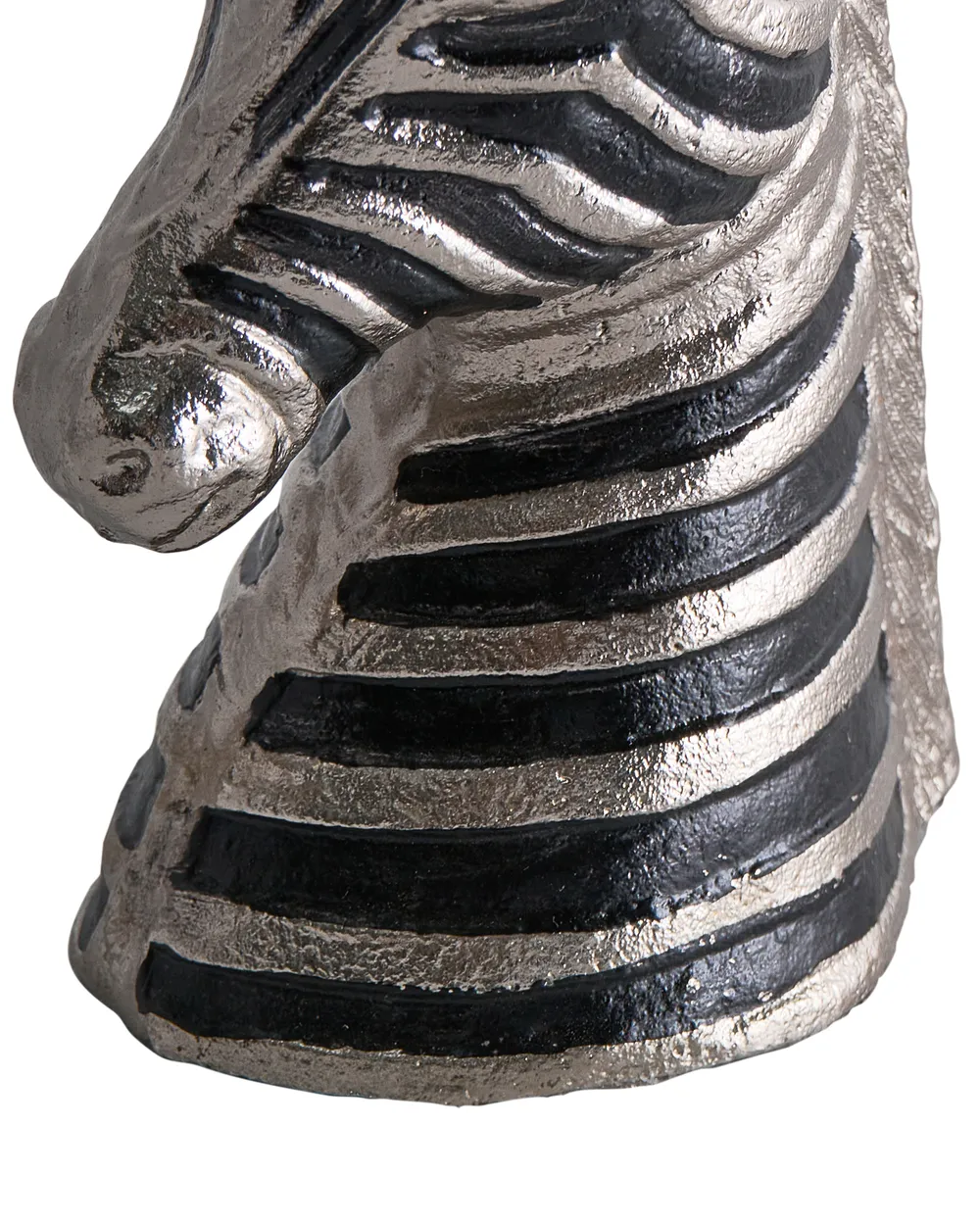 Prydnadsfigur Zebra ZAGORA Metall Svart/ Silver_1009446