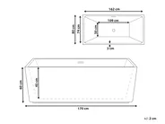 Freestanding Bathtub GOCTA 1700 x 800 mm Black_879293