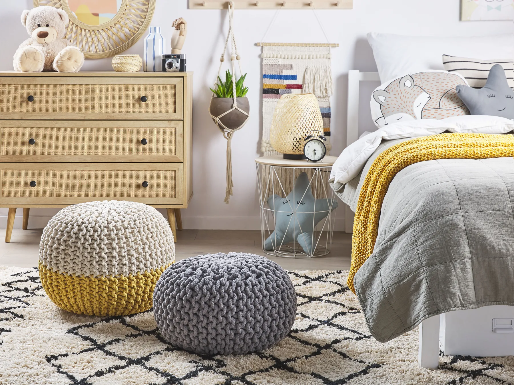 Pouffe CONRAD Cotton Grey_737600