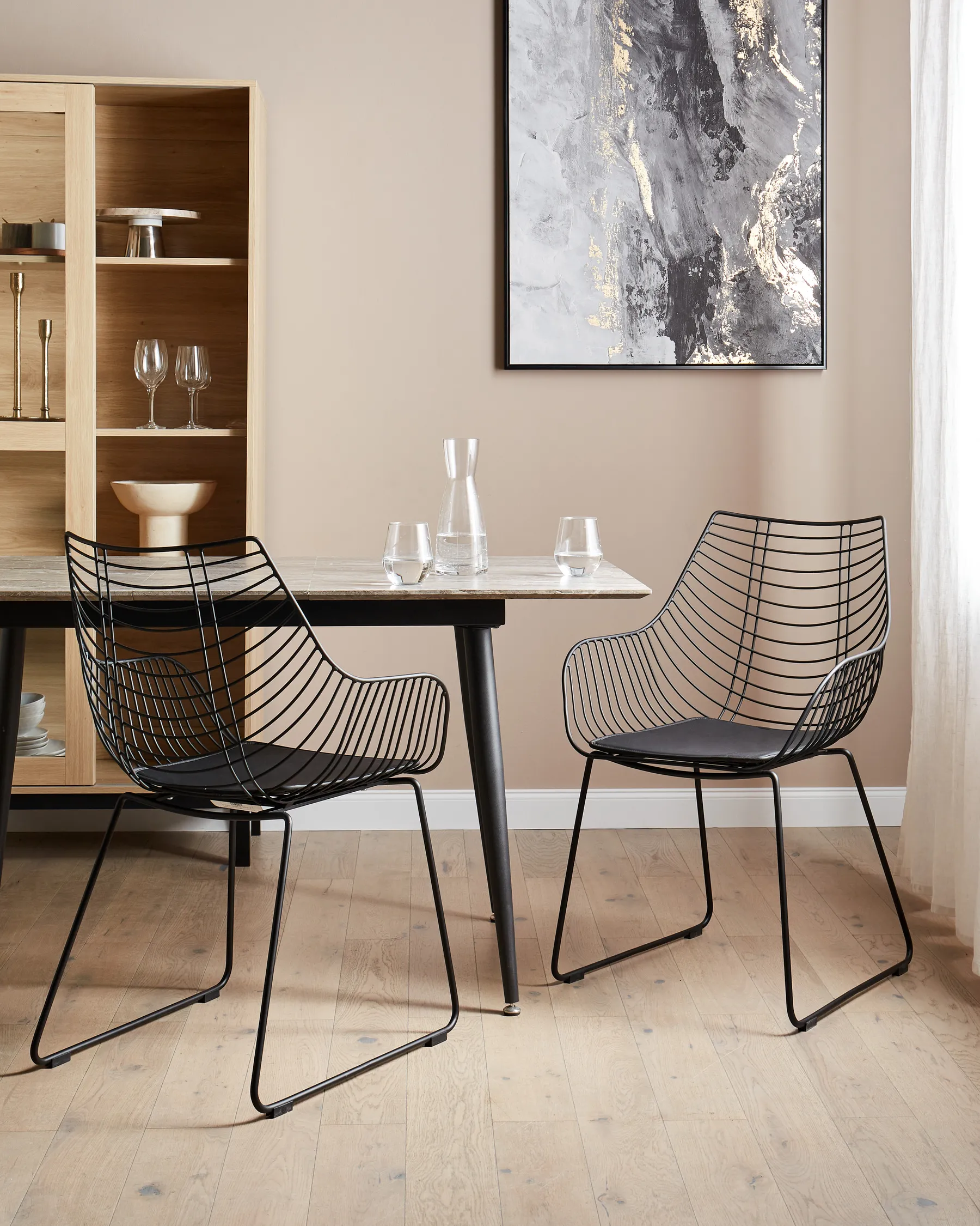 Set of 2 Dining Chairs ANNAPOLIS Metal Black_907699