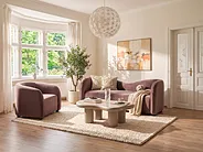 Sofa 3 Seater VELTADA Velvet Dark Brown_1156510