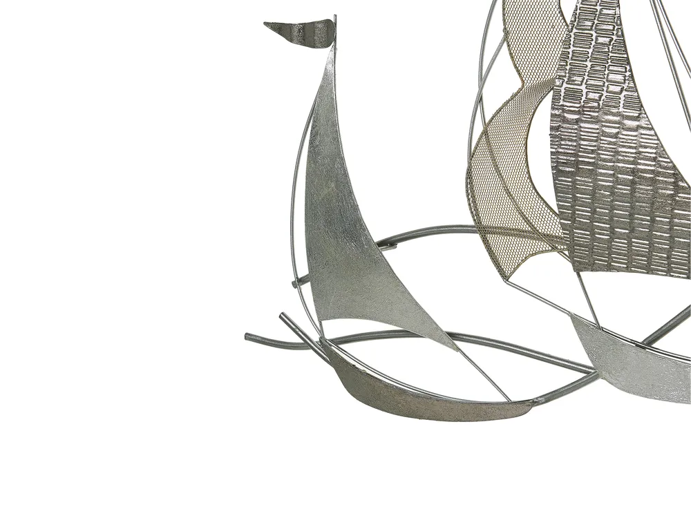 Wall Decor Ship AMERICIUM Metal 67 cm Silver_791866