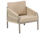 Trädgårdssoffgrupp med bord 5-sits MURATO Metall Beige_1023491