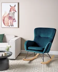 Rocking Chair ELLAN Velvet Teal_1149365