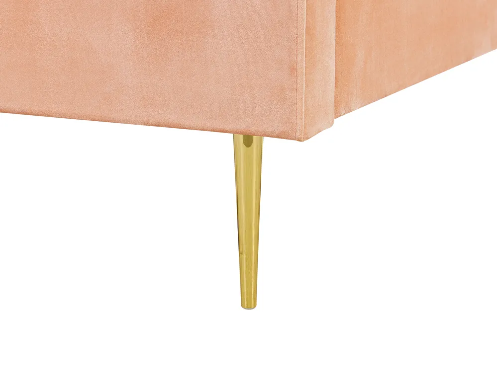Bed Velvet MARVILLE 180 x 200 cm (EU Super King) Peach Pink_773453
