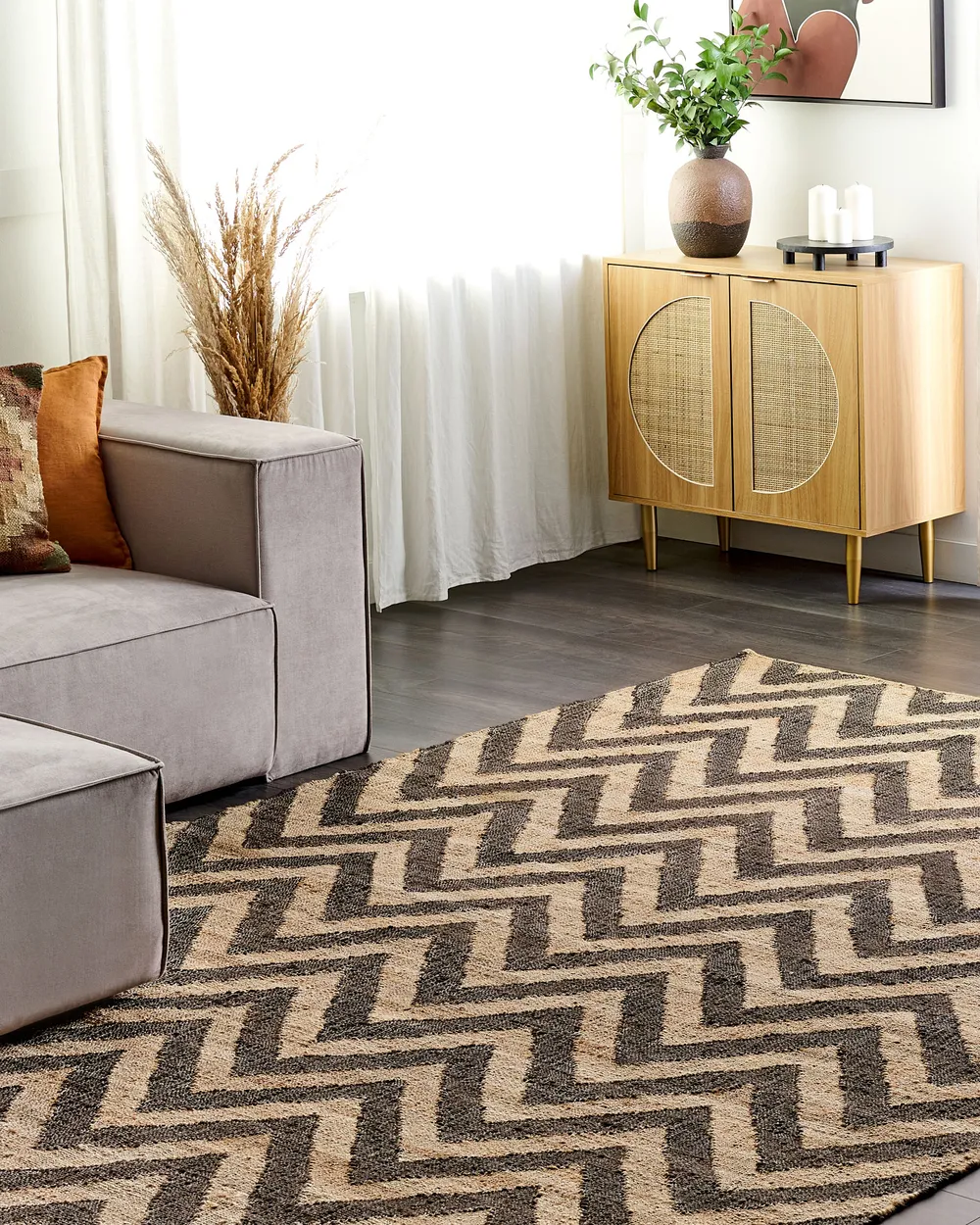 Rug DEDEPINARI Beige 200 x 300 cm Jute