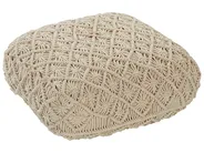Sittpuff Makramé BERRECHID Bomull Beige_830761