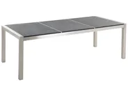 Garden Dining Set 8 Seater GROSSETO Triple Plate Granite Flamed Black/ Grey_380467