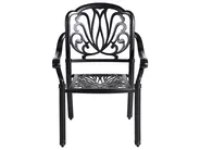 Garden Dining Set 4 Seater ANCONA with Cushions Metal Black_806890
