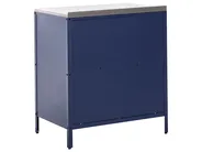 3 Piece Outdoor Kitchen Set with Sink VILAMA Blue Metal_974911