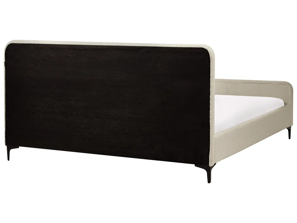 Bed Boucle LUNAN 180 x 200 cm (EU Super King) Beige_960729
