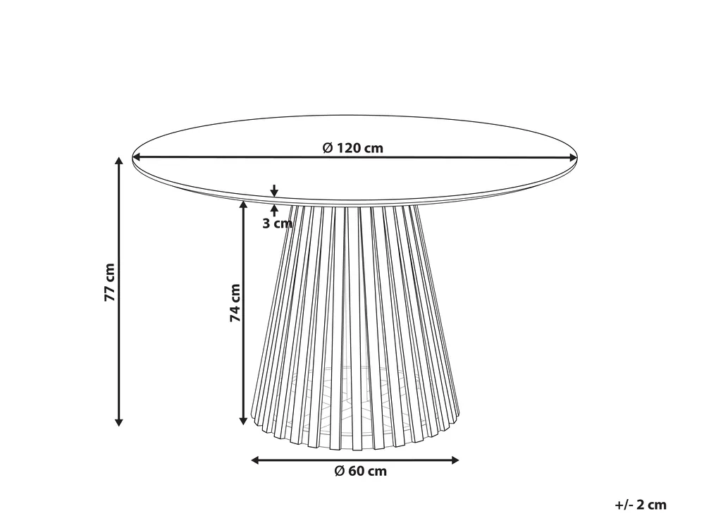 Dining Table MESILLA Black 120 cm 120 cm Acacia Wood_906728