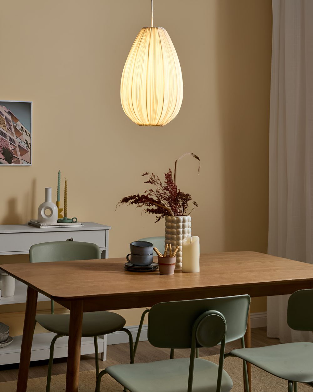 Pendant Lamp GERA Fabric White