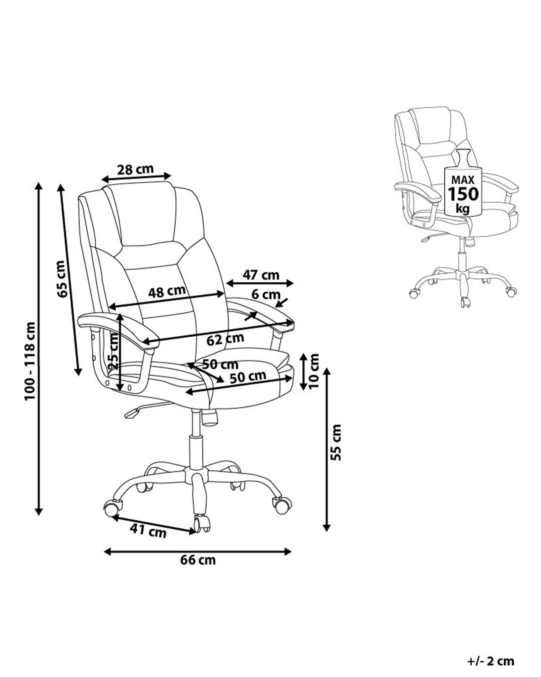 Executive Chair ADVANCE Faux Leather Light Beige_781142
