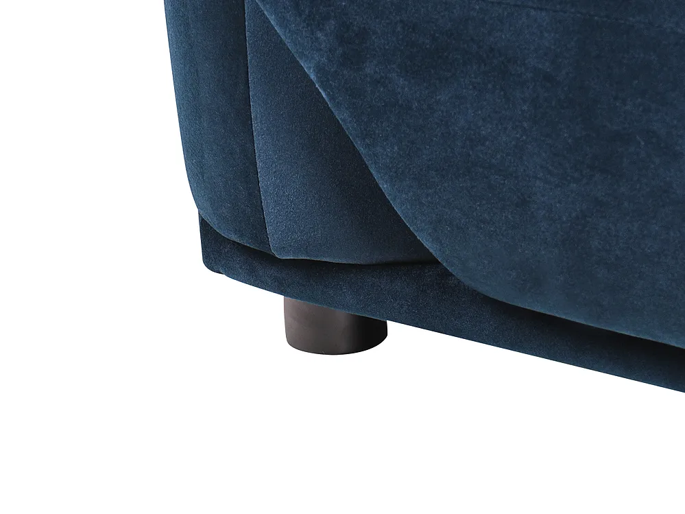 Soffa 3-sits LUVOS Sammet Mörkblå_970593