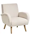 Armchair PLASSEN Fabric Light Beige