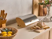 Bread Bin EPICURIEN Bamboo Silver_1069851