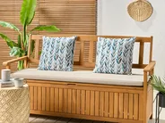 Set of 2 Outdoor Cushions LOANO Plant Pattern 45 x 45 cm Green_894852