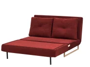 Sofa Bed 2 Seater JERSLEV Fabric Red_1011696