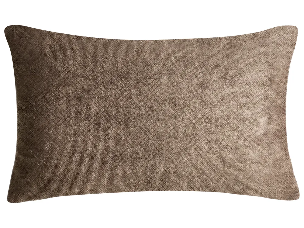 Set of 3 Decorative Cushions VATICA 30 x 50 cm 45 x 45 cm Velvet Multicolour Solid_1039131