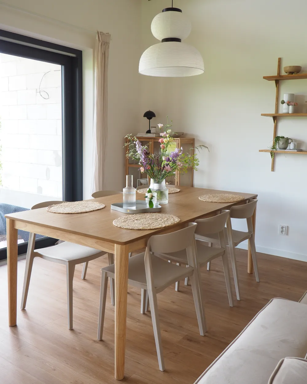 Set med 2 matstolar SOMERS Beige_940075