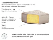 Trädgårdssoffa med fotpall 4-sits AREZZO Modulär Beige_848777