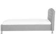 Ottoman Bed METZ Fabric Light Grey 90 x 200 cm (EU Single)_799475