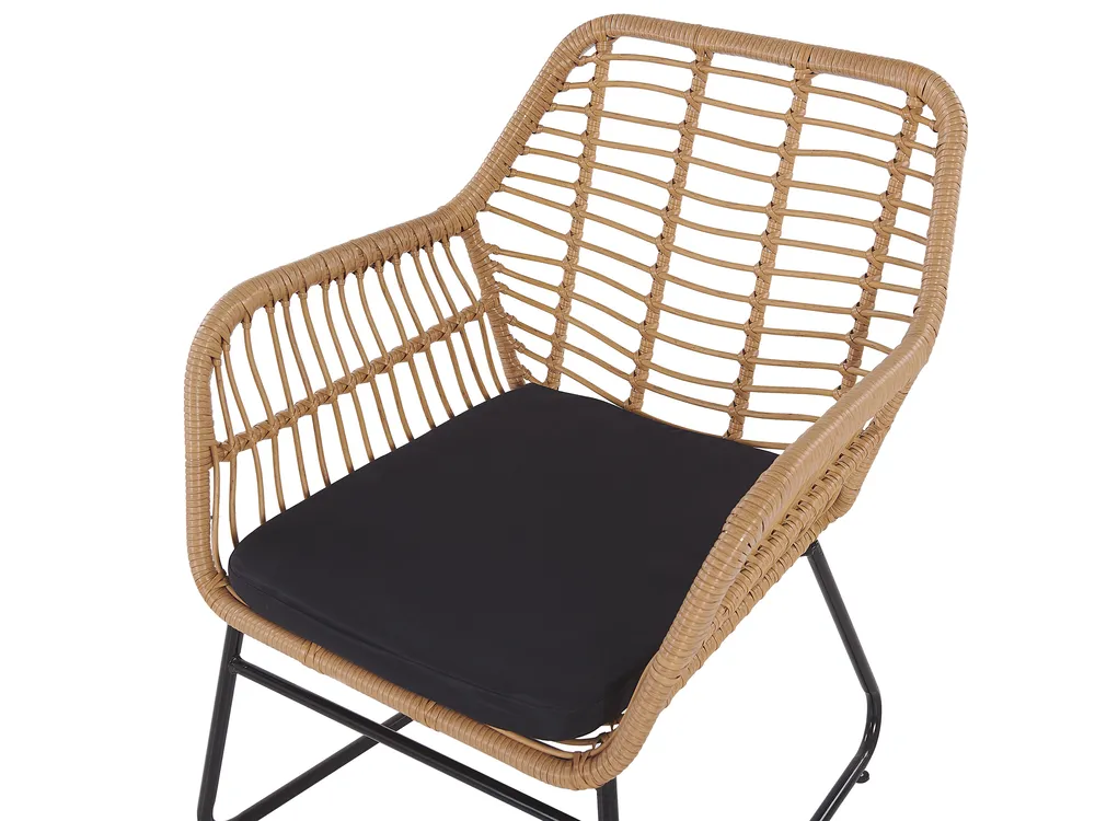Garden Lounge Set with Table 4 Seater MINORI PE Rattan Beige_775681