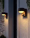 Set of 2 Outdoor LED Wall Lights GOVIA Brown