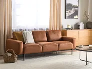 Soffa 3-sits SOVIK Konstläder Brun_906286