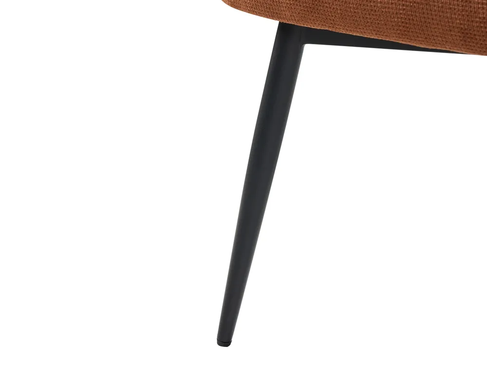 Dining Bench 2 Seater ARENDAL Fabric Golden Brown_1080942