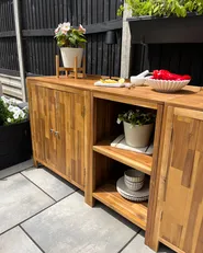 Outdoor Kitchen Cabinet VENOSA Brown Acacia Wood_1001587