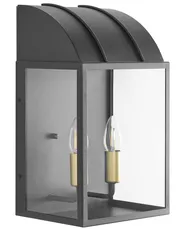 Set of 2 Outdoor Wall Lights BELITSA Black_1099969