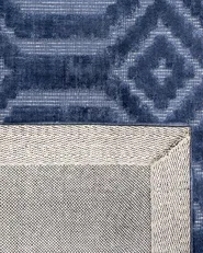 Rug ADATEPE Navy Blue 80 x 150 cm Viscose_750651