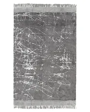 Rug HANLI Grey 140 x 200 cm Viscose_837000