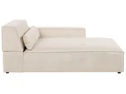 Modular Corner Sofa 4 Seater HELLNAR with Ottoman Velvet Light Beige Left Hand_911161