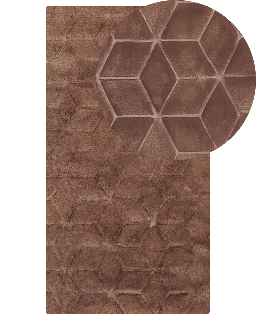 Faux Fur Rug THATTA Brown 80 x 150 cm