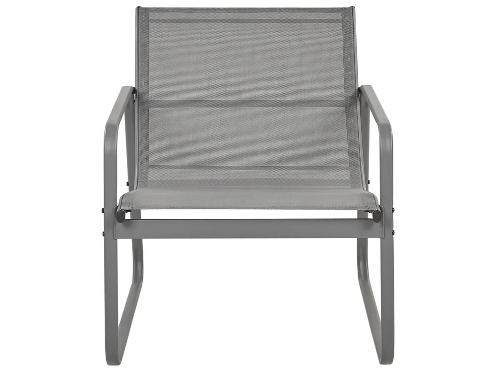Garden Lounge Set with Table 4 Seater BARREA Metal Grey_921806