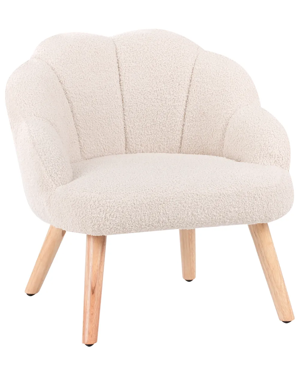 Kids Armchair MILAND Boucle Light Beige_989217