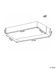 Set med 2 LED-vägglampor för utomhusbruk TEILAN Svart_1105563