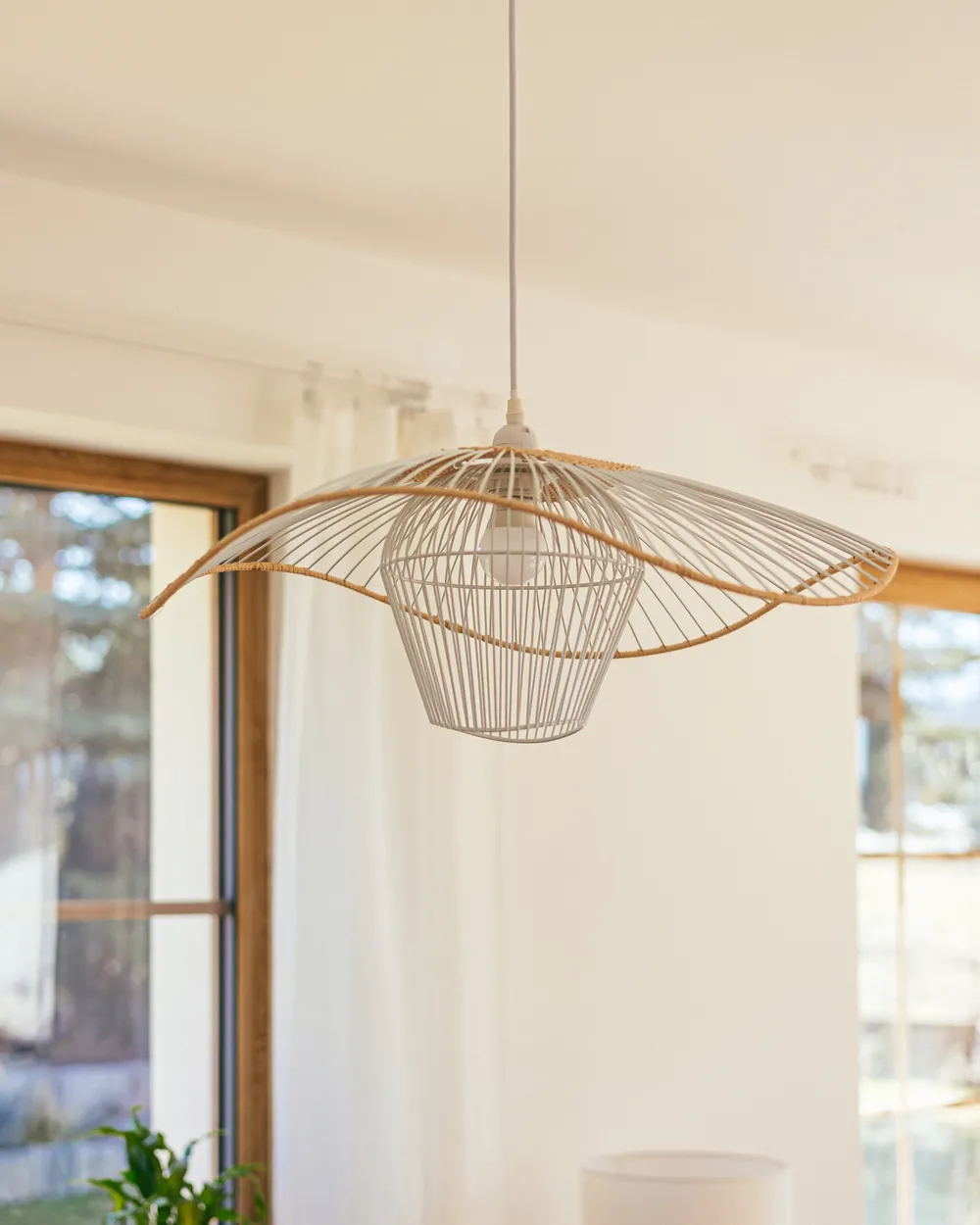 Pendant Lamp LUNGA Metal White_1064071