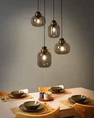 Pendant Lamp ZAYANDE Glass Light Grey_934766