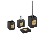4-Piece Bathroom Accessories Set KOUROU Ceramic Black_823309