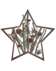 Julpynt LED DOKKA 46 cm Stjärna Brun_832519