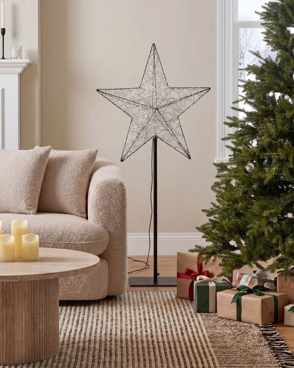 Ulkokoriste LED-valo SANNAN 110 cm Tähti Musta_1031820