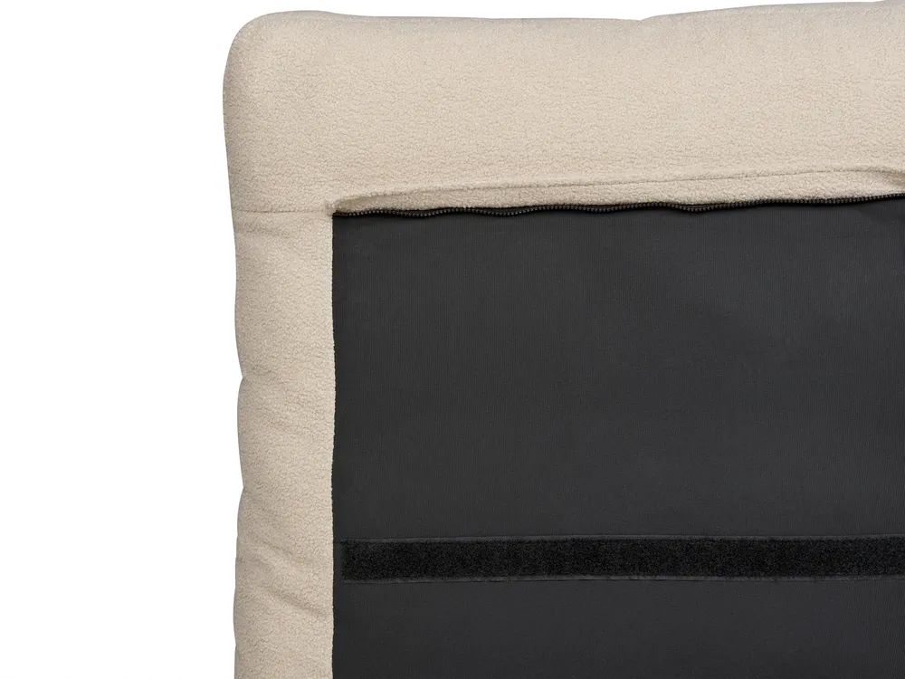Bed Boucle MELLE 140 x 200 cm (EU Double) Beige_882574