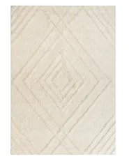 Kids Rug ZIRO  Light Beige 140 x 200 cm Cotton_1135396