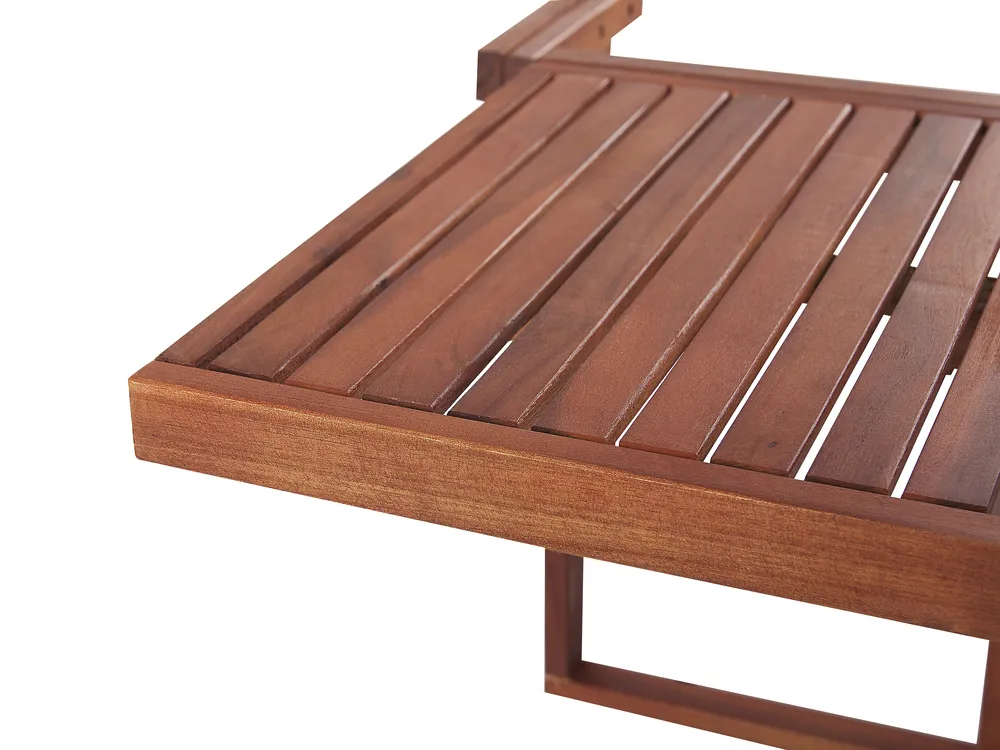 Balcony Table UDINE 70 cm 69 cm Acacia Wood Brown_810120